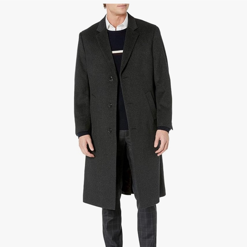 Adam Baker Single Breasted Luxury Wool Coat